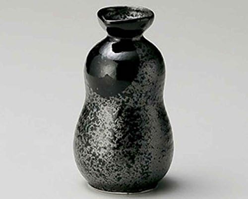 2-инчов гарафа за саке Oribe Hisago от Черен порцелан Производство в Япония
