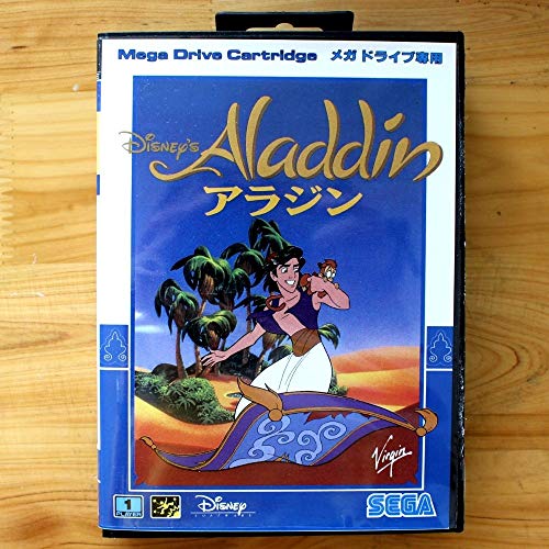 ROMGame Аладин 16 Бита за Sega Md Детска карта на Дребно С Кутия За Sega Mega Drive За Genesis US Shell