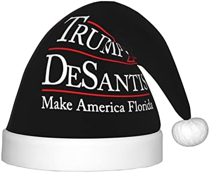 CXXYJYJ Тръмп Desantis Make America Florida Шапка на Дядо Коледа Детски Коледни Шапки Плюшен Коледна Шапка На