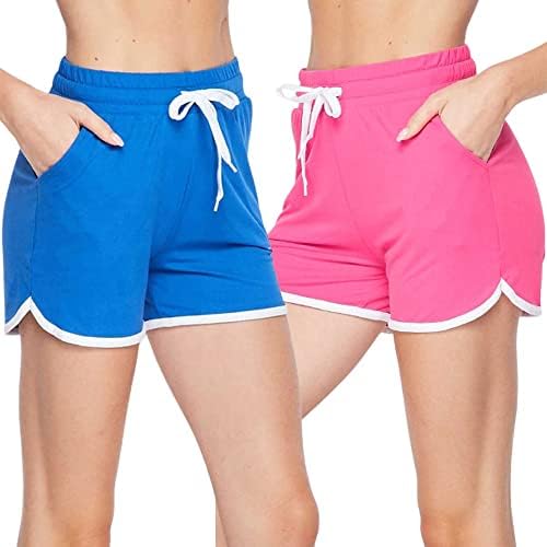 Спортни къси панталони в ярки цветове за активните жени Season Essentials с джоб за разходки, джогинг и йога