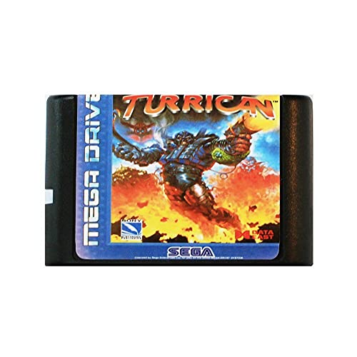 Ретро Игра Mega Turrican 16 Бита MD Игрална карта за Sega Mega Drive За Sega Genesis (Черен)