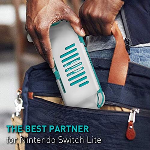 Ръкохватка за Nintendo Switch Lite, JUSPRO Удобен Ергономичен Ръчен Защитен Слот за Носене Преносима делото