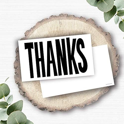 50 Карти с благодарност - Втулки за опаковане поръчка на клиента - (3,5 x 2) - Малък онлайн бизнес Благодарете