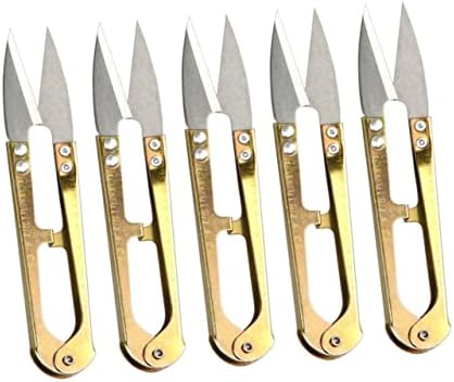 SEWACC Джинджифил 30 бр Златна Художествена подрязване Преносим Кръст САМ Творчески Ножици Извити Извити Ножици