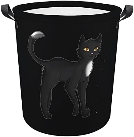 Кошница за дрехи Black Cat Warrior Сгъваема Кошница За Дрехи, Чанта За Съхранение на Дрехи с Дръжки за Домашно