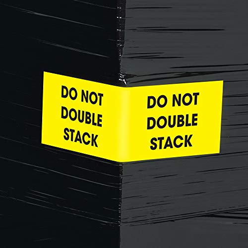 Етикети Partners Търговска марка PDL3101 Tape Logic Do Not Double Stack, 3 x 10, флуоресцентно жълто (опаковка