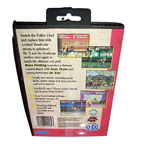 Корица Aditi Streets of Rage 3 за САЩ с кутия и ръководството За игралната конзола Sega Megadrive Genesis 16
