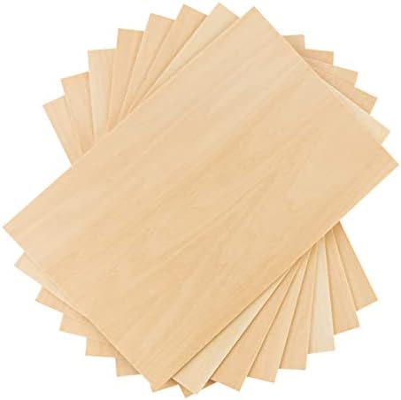 Листа на липа Хаммонт 12x8x1 /16 (8 опаковки) - Тънки Листове от Шперплат за Diy - Дървени дъски със собствените