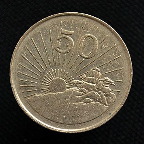 Монета Зимбабве 50 Година на Издаване САЩ Случайни Медно-Никелови Монети 25,95 мм с африкански животни