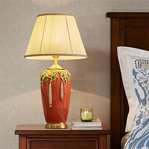 WYBFZTT-188 Керамична Настолна лампа в стил Кънтри, Романтична и приятна Нощна лампа за Спални, Ваза за всекидневната, Декоративна Настолна лампа (Цвят: A, размер: 32x61 см)