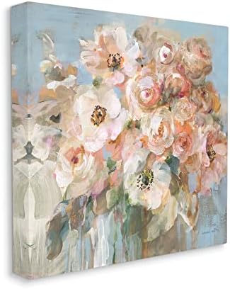 Stupell Industries Краснеющий Букет Розово-Бели Цветя Платно На Стенно Изкуство, Дизайн Danhui Nai