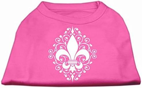 Риза с трафаретным принтом Fleur De Lis, изпълнена с къна, Ярко-Розов Мед (12)