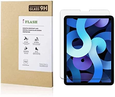 [5 опаковки] Защитен слой от закалено стъкло iFlash HD Crystal Clear, която е съвместима с Apple iPad Air 5