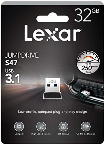 Lexar JUMPDRIVE S47 32GB USB 3.1 Черно,LJDS47-32GABBK