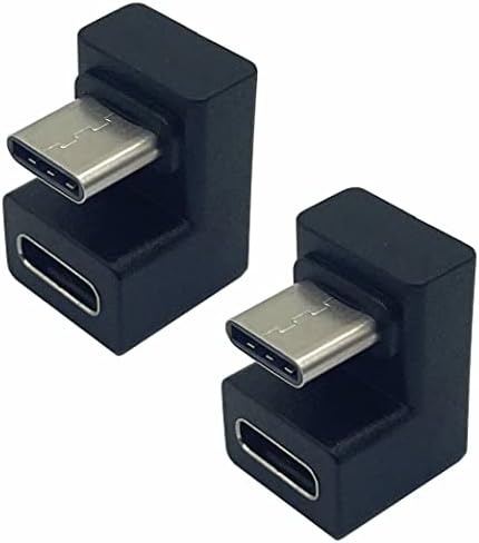 Адаптер U-образна форма USB C, Dafensoy 180 Градуса USB 3.1 Type C (USB-C) за зареждане на мъж към жена U-образна