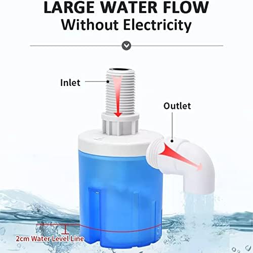 Поплавковый клапан 1/2 Горен вход мъжки Автоматичен клапан за регулиране нивото на водата резервоар за вода,