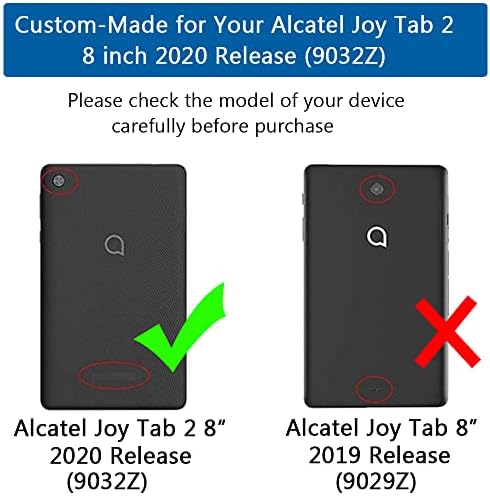 Калъф Alcatel Joy Tab 2 за деца от 8 инча 2020 г. (модел: 9032Z), лек, устойчив на удари калъф Lainergie за