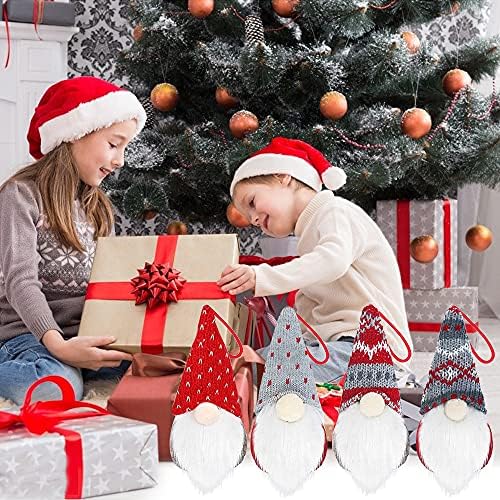 WNN Коледна Украса с Джуджетата, 8 Опаковки, Плюшени Коледни занаятчийски продукти с Джуджетата, Ръчно изработени,