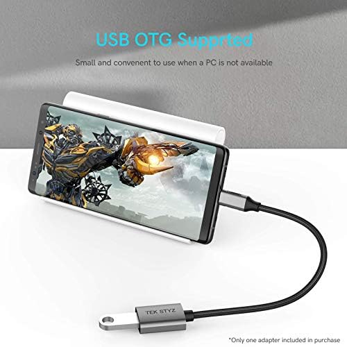 Адаптер Tek Styz USB-C USB 3.0 е обратно Съвместим с датчиците Acer Iconia W511 OTG Type-C/PD USB 3.0 за мъже