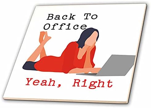 Триизмерно изображение на една Дама, уютно устроившейся с лаптоп, говорим: върни се назад в офис, Да, правилно