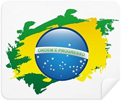 Бразилски Флаг на Елемент на Културата Карта Плат За Почистване на Екрана за Пречистване на 2 елемента Замшевой