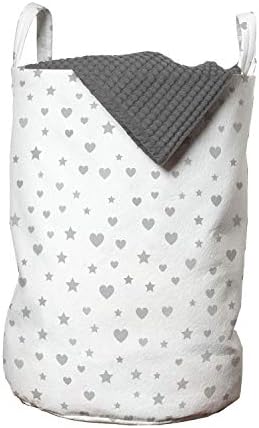 Геометрична чанта за дрехи Ambesonne, Пълнотата на по-романтична тематика, Твърди Сърца-Звезди на Однотонном
