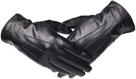 Зимни Кожени ръкавици XBWEI, Мъжки Ръкавици с руното облицовка, Топли ръкавици на един пръст (Цвят: D, Размер: