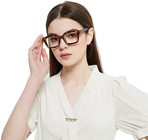 Очила за четене NaNaKo 3 в опаковка за жени - Големи Квадратни Дамски Очила за четене +1.50