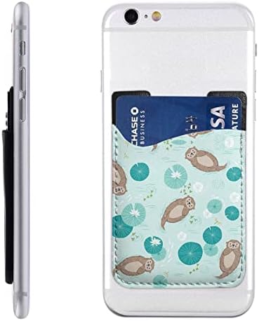Калъф за телефон Otters, Държач за карти, Самоклеящийся калъф за кредитни карти от Изкуствена кожа ID за задния