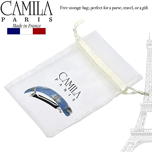 Camila Paris CP3333 Френска Шнола за коса за момиченца, Синя, Водоустойчив Метални Закопчалки, Здрава Щипки