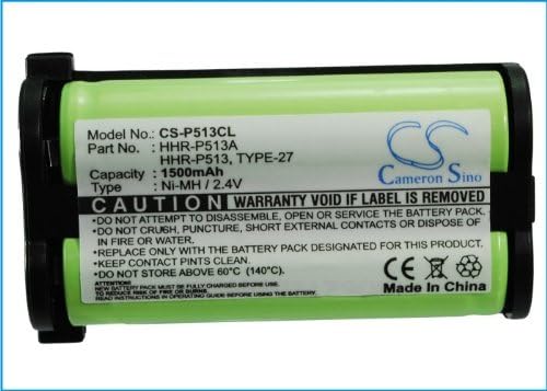 Нов взаимозаменяеми батерия Cameron Sino Подходящ за Panasonic (1500 mah) HHR-P513, HHR-P513A, тип 27
