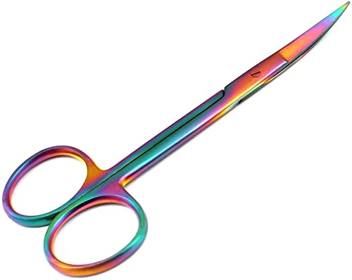 Многоцветни ножици Rainbow IRIS цвят Титан 4,5 Огъната Неръждаема Стомана, от онлайн МАГАЗИН G. S