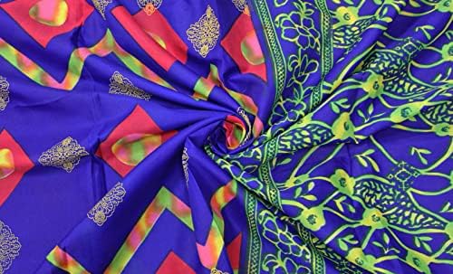 Комбинираното индийското винтажное сари Peegli от 4 платове с бродерии и цветя модел, женски многоцветное сари