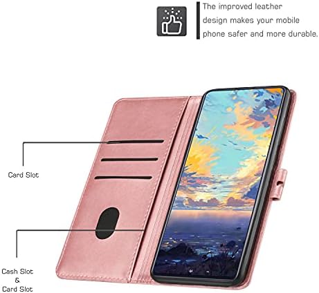 OOPKINS е Съвместим с Samsung Galaxy A14 5G Чанта-портфейл, Ретро Кожен Калъф-портфейл Премиум-клас с панти