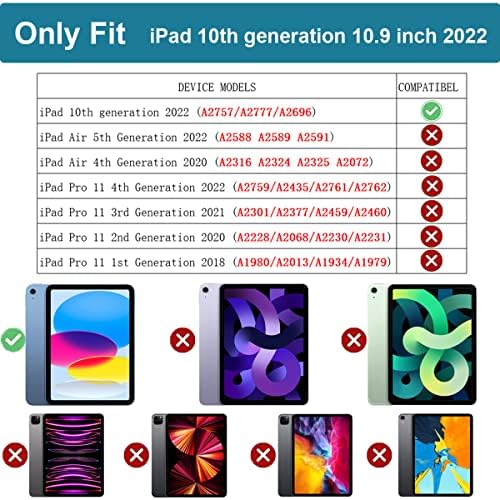 Детски калъф Lainergie за iPad на 10-то поколение 10,9 инча 2022, калъф за iPad 10,9 10-то поколение, Лек, устойчив