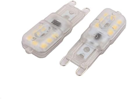 X-DREE 2 бр 220 v 3 W G9 14-LED лампа SMD2835 Epistar топло бял цвят с прозрачен капак (2 блок 220 v 3 W G9