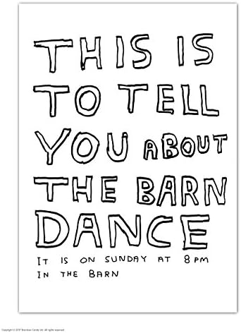 Забавна хумористична картичка-новост Танц на Дейвид Шригли в пристройка