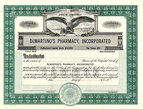 Корпоративна сертификат Demartino's Pharmacy