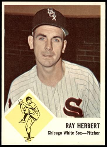 1963 Fleur 9 Рей Хърбърт Чикаго Уайт Сокс (Бейзболна картичка) EX/MT White Sox