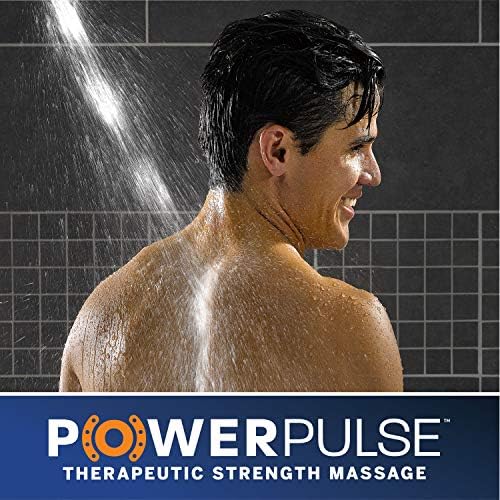 Накрайник за душ Waterpik PowerPulse с гъвкав гърло, Регулируема Дюза за душата на всяка височина, Хромирана