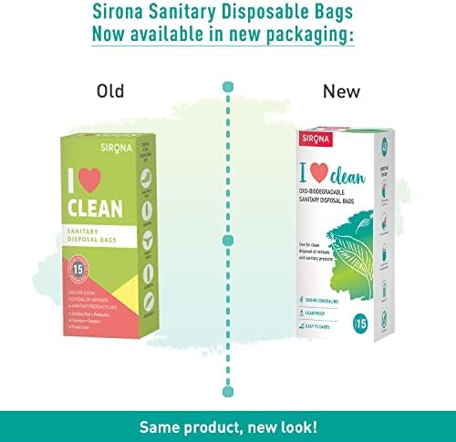 Чанти за лична рециклиране на Sirona – 30 Опаковки за Невидими Тампони, Хигиенни подложки / хартиени Кърпички,