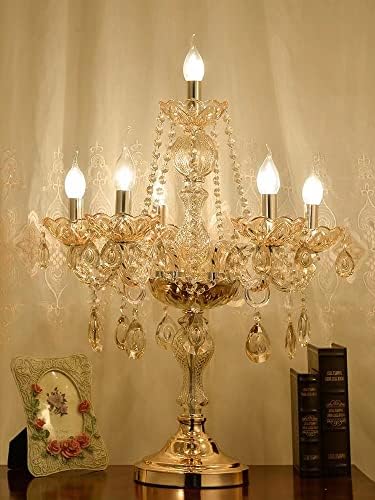 Goldnice Европейската Кристален Луксозна Настолна лампа Нощна лампа за Спални Атмосфера на Творческа Хол