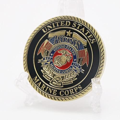 Монета Фенове на Армията на САЩ, Паметник на Американския Корпус на Орел Монета Дожа Верен Боен Пес Раскрашенная