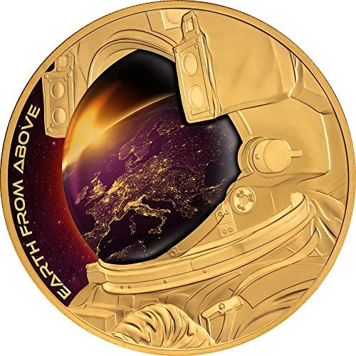 2022 DE Модерна Възпоменателна монета PowerCoin Earth Отгоре 1 Унция Златна монета от 100$ Ниуе 2022 Proof