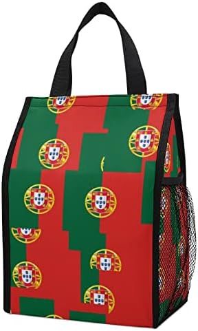 Чанта за Обяд с Принтом Хартата на Португалия, Сгъваема Изолирано Запечатани Чанта-Тоут с Джоб, Множество Кутия-Хладилник