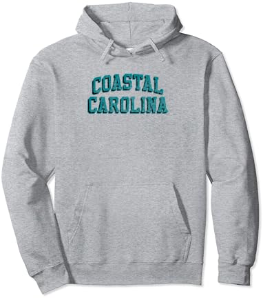 Coastal Carolina Chanticleers Ретро Арка Официално Лицензиран Пуловер С качулка