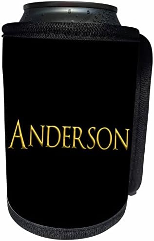 3дРоуз Андерсън - модно мъжко име в Америка. Жълто черните. - Опаковки за бутилки-охладители (cc_355716_1)