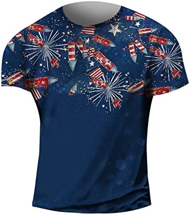 MIASHUI Мъжки Компресиране Риза с дълъг ръкав, Мъжки Ризи, Ежедневни Лятна Тениска с Къс ръкав, 3D Цифров Тениска