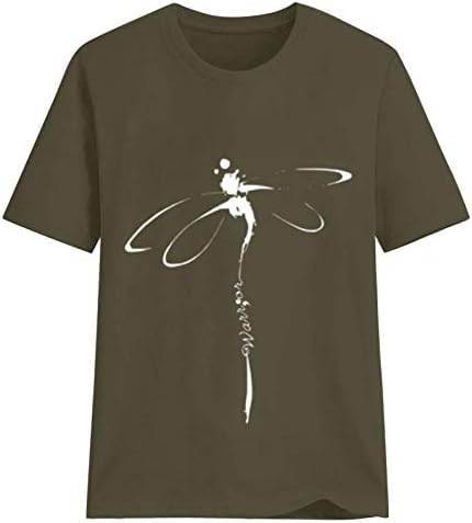 Женска тениска с графичен Дизайн, Риза с Къс Ръкав и кръгло деколте, Туника Свободно, Намаляване Подходящ за