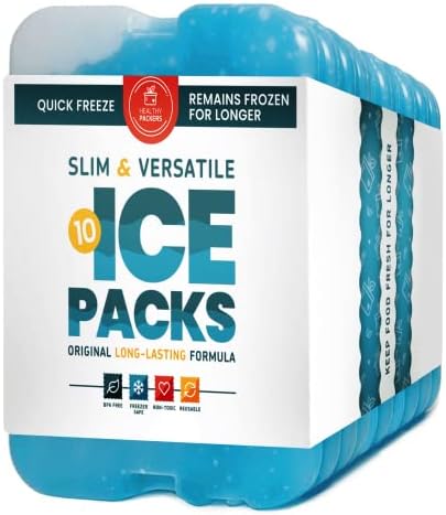 Пакети с лед за пакети за обяд - Original Cool Пакет | Тънък и издръжлив за многократна употреба пакет с лед
